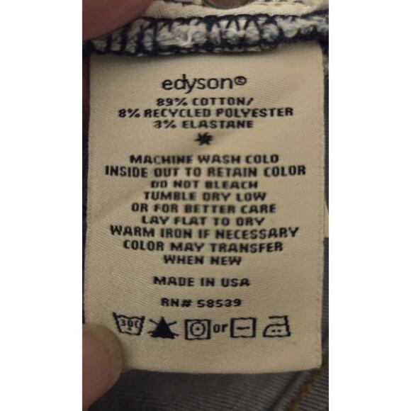 Edyson Valentino Wide Leg Jeans Womens 30 High Rise Light Wash Stretch NWT - Picture 12 of 12